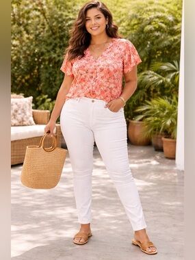 Women’s White Jeans - Classic Slim Fit